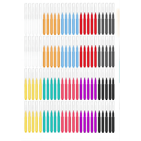 Sunoro 110PCS , Multi-Purpose Brow Brush Eyebrow Spool,Hooded Eyelash Comb Portable Brow Brush for Eyebrow Eyelash Extension Tool,11 Colors Mixed packing