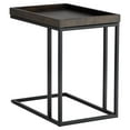 thumbnail image 1 of Sunpan Arden 23.5" Modern Wood C-shaped End Table in Black/Charcoal Gray, 1 of 8