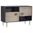 thumbnail image 1 of Sunpan Basque 50" Modern Wood and Iron Sideboard with 2 Shelves in Black, 1 of 5