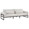 thumbnail image 1 of Sunpan Belinda 17.5" Modern Fabric Sofa with Dark Brown Wood Frame in Gray, 1 of 1