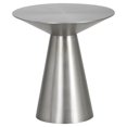 thumbnail image 1 of Sunpan Carmel 19" Contemporary Stainless Steel Side Table in Silver, 1 of 8