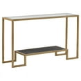 thumbnail image 1 of Sunpan Carver 51" Modern Metal Console Table with Tempered Glass Top in Gold, 1 of 1