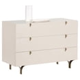 thumbnail image 1 of Sunpan Celine 41.5" Modern Wood and Steel Dresser in Cream/Antique Brass, 1 of 7