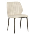 thumbnail image 1 of Sunpan Clinton 19.50" Modern Faux Leather Dining Chair in Bravo Cream (Set of 2), 1 of 8