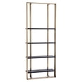 thumbnail image 1 of Sunpan Dalton 35.5" Modern Wood Bookcase in Antique Brass/Black, 1 of 7