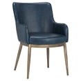 thumbnail image 1 of Sunpan Franklin 19" Modern Faux Leather Dining Armchair in Vintage Blue, 1 of 7