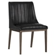 thumbnail image 1 of Sunpan Halden 20" Modern Faux Leather and Steel Dining Chair in Vintage Black, 1 of 8
