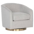 thumbnail image 1 of Sunpan Hazel 19" Modern Fabric Swivel Lounge Chair in Belfast Heather Gray, 1 of 9