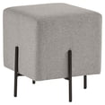 thumbnail image 1 of Sunpan Heston 17.75" Mid-Century Fabric Ottoman in Black/Gray, 1 of 5
