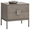 thumbnail image 1 of Sunpan Jade 25.5" Transitional Wood and Iron Nightstand in Gray/Antique Silver, 1 of 5