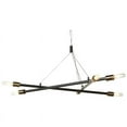 thumbnail image 1 of Sunpan Kylo 37.75" 6-light Modern Metal Chandelier in Black/Brass, 1 of 4