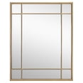 thumbnail image 1 of Sunpan Pasadena 40" Rectangular Modern Metal Wall Mirror in Brushed Brass, 1 of 1