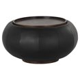 thumbnail image 1 of Sunpan Zenzi 25.5" Modern Faux Leather End Table in Bravo Black, 1 of 9