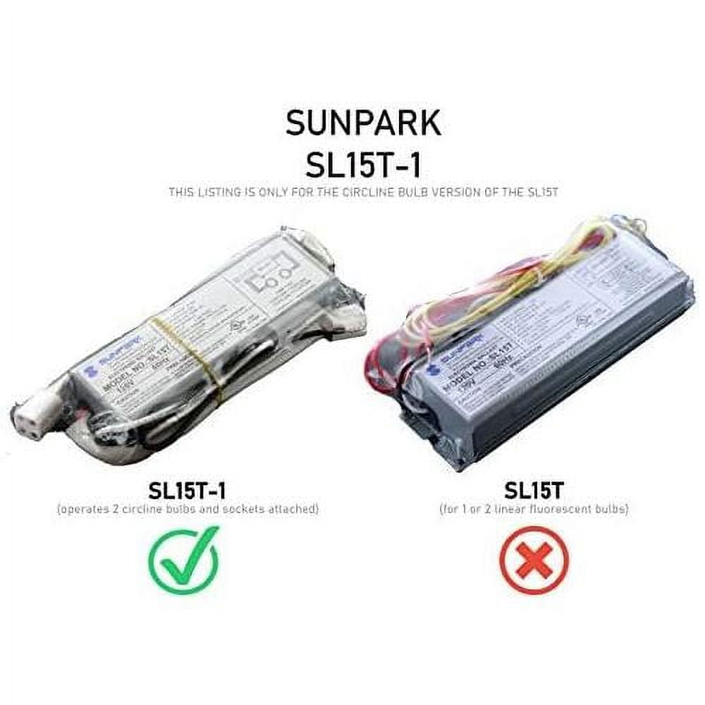 Sunpark SL15T1 Electronic Circline Ballast With Lamp Holders Attached