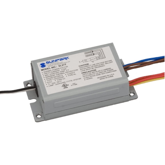 Sunpark SL27T (short version) !!!Mfr has changed wiring and size from previous versions!!! electronic ballast for multiple CFL and Linear fluorescents
