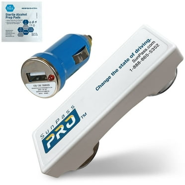 Sunpass Pro Transponder Bundle with Car USB Portable for Toll Roads Color May Vary