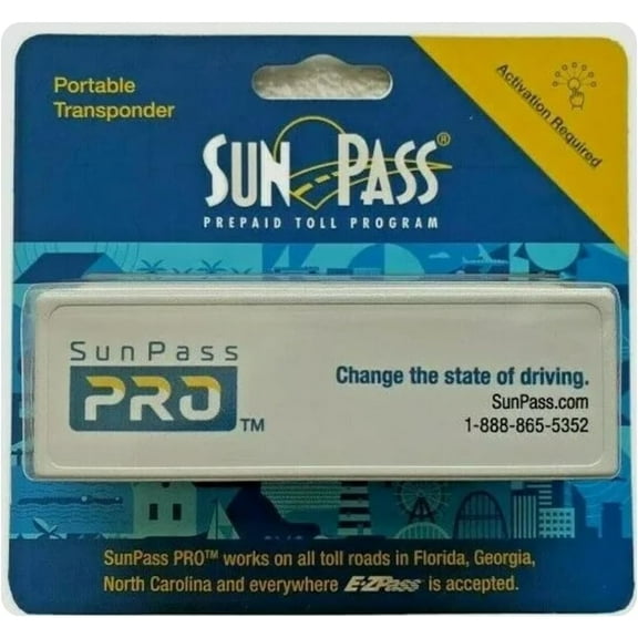 Sunpass Sun Pass Transponder Portable Prepaid Toll Program for Florida Only