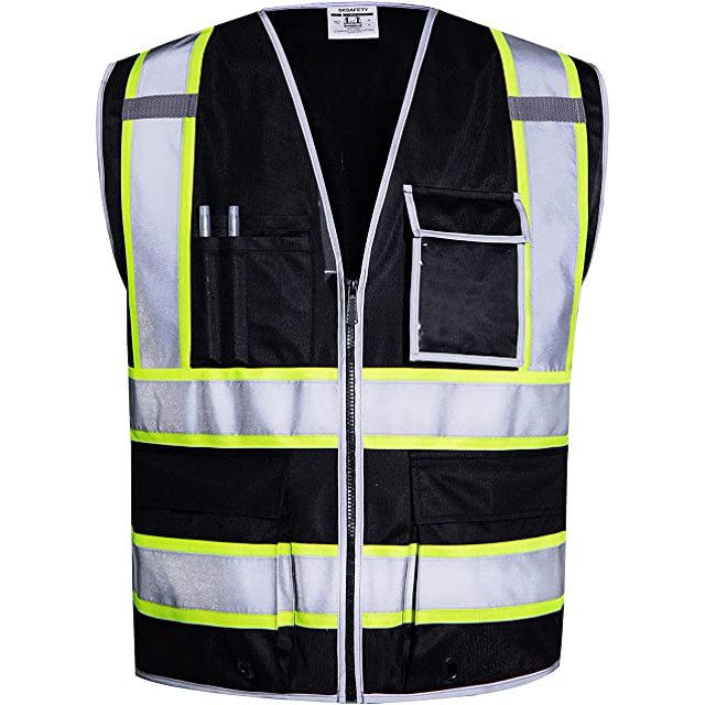 Sunpeak Professional Safety Vest for Men with 10 Pockets, High