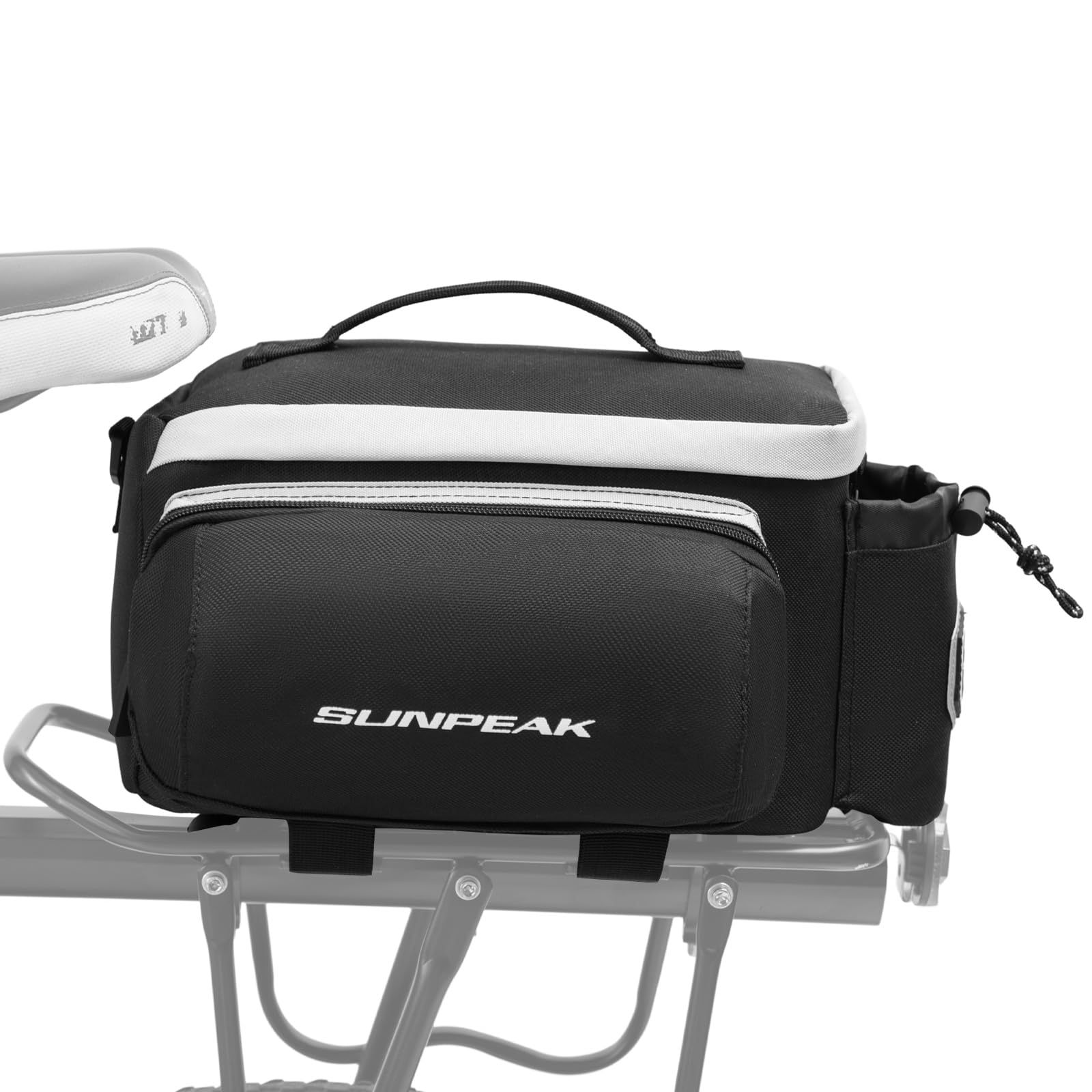 Sunpeak bike bag Bicycle Rear Rack Seat Pannier Trunk Bag with Cup Holder bike trunk bag bike