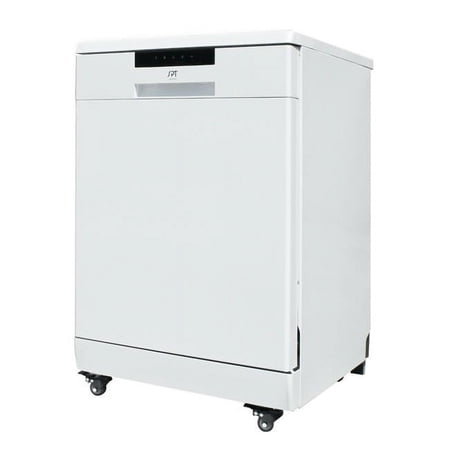 Sunpentown 24 in. Energy Star Portable Stainless Steel Dishwasher, White