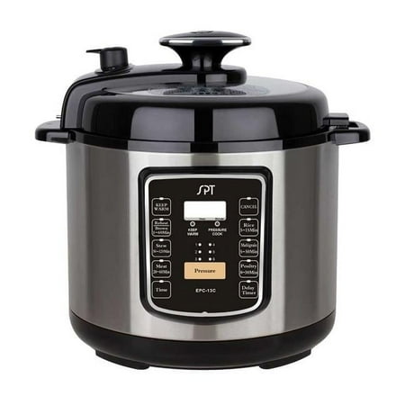Sunpentown 6.5-Quart Stainless Steel Electric Pressure Cooker with Quick Release Button