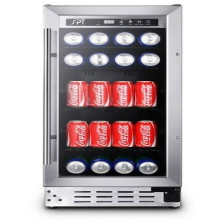 SPT - 92-Can Beverage Cooler - Stainless Steel