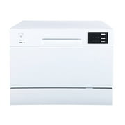 Sunpentown Delay Start & LED DIsplay Countertop Dishwasher, 2220 Series, White