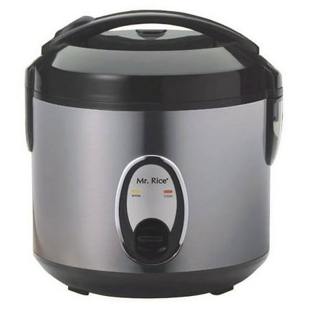SPT - 4-Cup Rice Cooker - Silver/Black