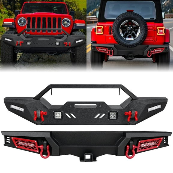 Sunpie 2018+ Jeep Wrangler JL/JLU Front & Rear Bumpers Combo Kits