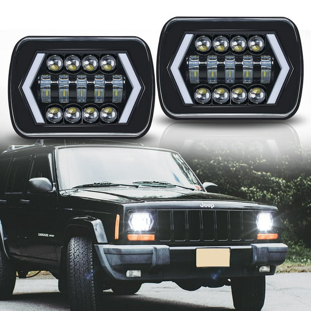 Sunpie 5x7 7x6 Led Headlight 85W with High Low Beam DRL H6054 5054 ...