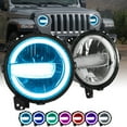 thumbnail image 1 of Sunpie 9" RGBW LED Headlights High Beam & Low Beam Adjustable for 2018-2024 Jeep Wrangler Jeep Gladiator JT, 1 of 7