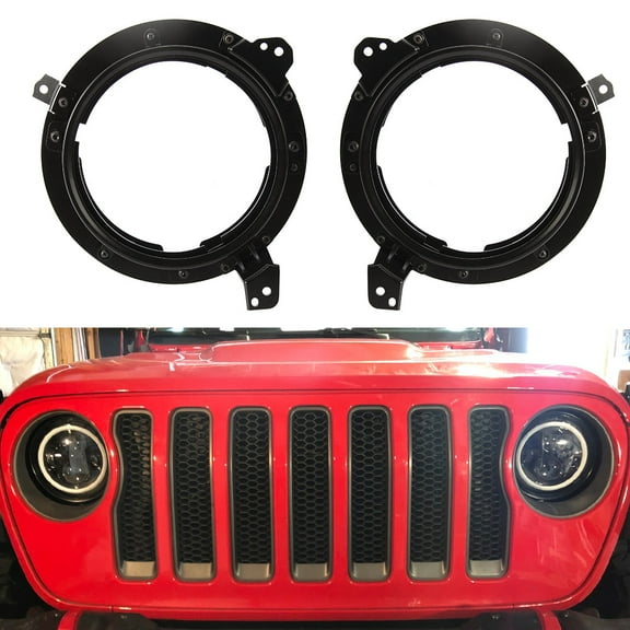 Sunpie 9 inch LED Headlight Adapter Bracket for 2018+ Jeep Wrangler JL JLU Jeep Gladiator JT (Adapter Wire Included)(2pcs/set)