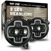 Sunpie Jeep LED Headlights 9 inch Halo DRL LED Headlights for 2018-2025 Jeep Wrangler JL/JLU Jeep Gladiator JT