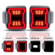 Sunpie Smoke LED Tail Lights Reverse Light Turn Signal Lamp Running Lights for 2018-2024 Jeep Wrangler JL/JLU 2pcs/set