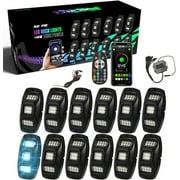 Sunpie Triple Luminous Zone Wide Angle 12PCS RGBW LED Rock Lights
