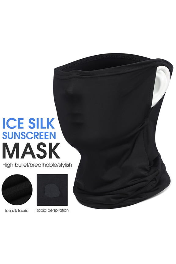 Sunproof Ice Silk Cycling Face Mask Breathable Cool Run Neck Gaiter 5.91 x 4.92 x 0.39 inches / 15.0 x 12.5 x 1.0 cm