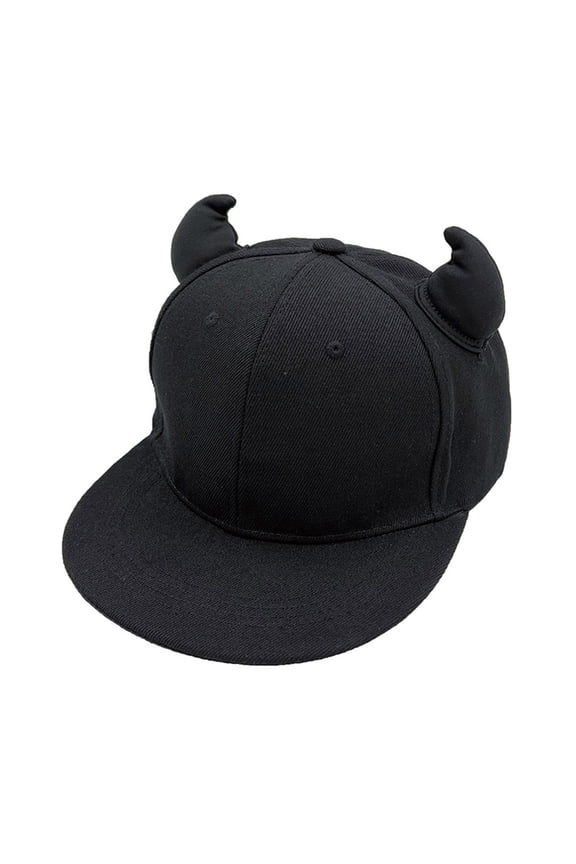 Sunproof Simple Baseball Cap Adjustable Sunscreen Hat&Devil Horn Suit Casual Hiphop Cycling Hat for Boy Girls Unisex