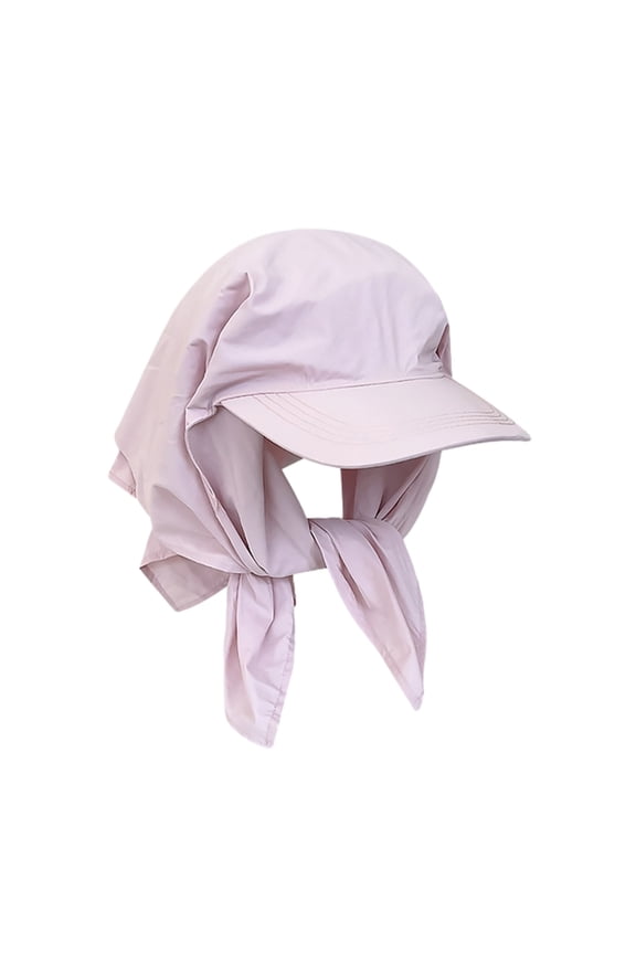Sunproof Simple Baseball Cap Adjustable Sunscreen Hat with Headscarf Casual Hiphop Cycling Hat for Boy Girls Unisex