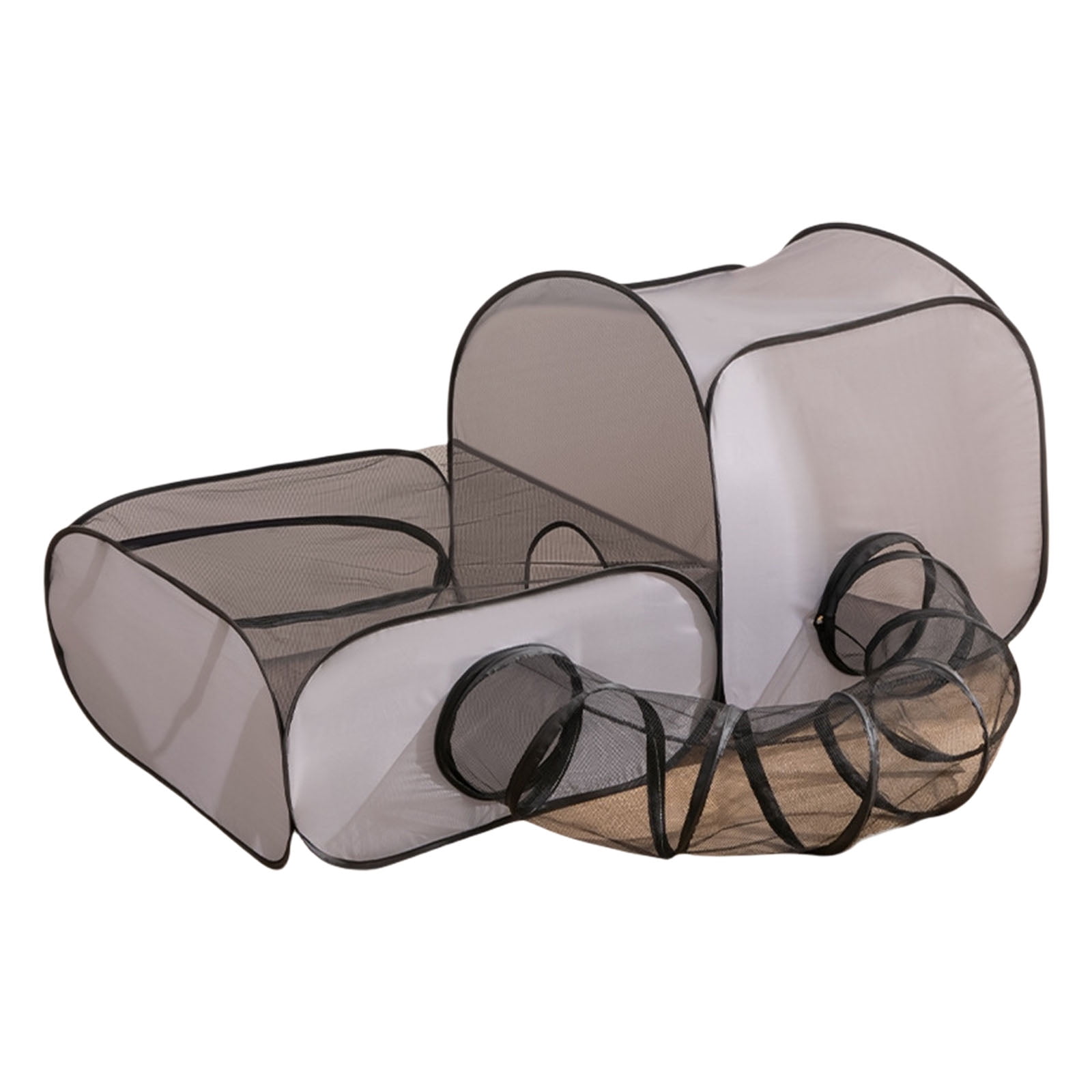 Sunproof Ventilated Cats Playpen Foldable Outdoor Enclosure Shelter With Scratch Resistant Fabric Camping Tunnel House