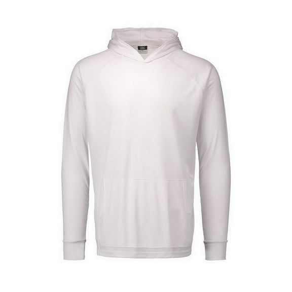 MV Sport 20450Y Sunproof Youth Hooded Long Sleeve Tee-White [013]-L