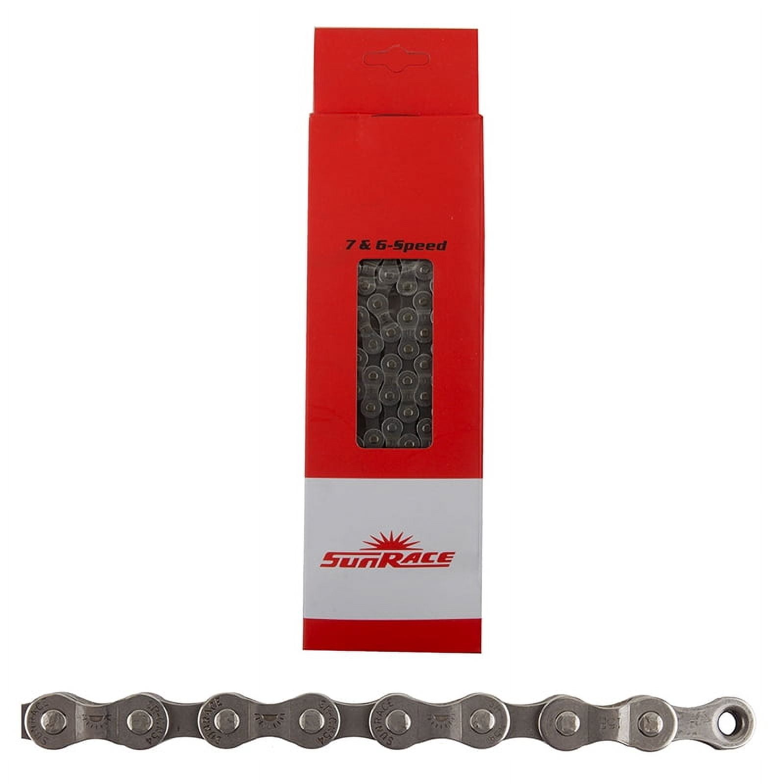 Sunrace CNM54 Shift Chain, 6-7sp - Grey - Walmart.com