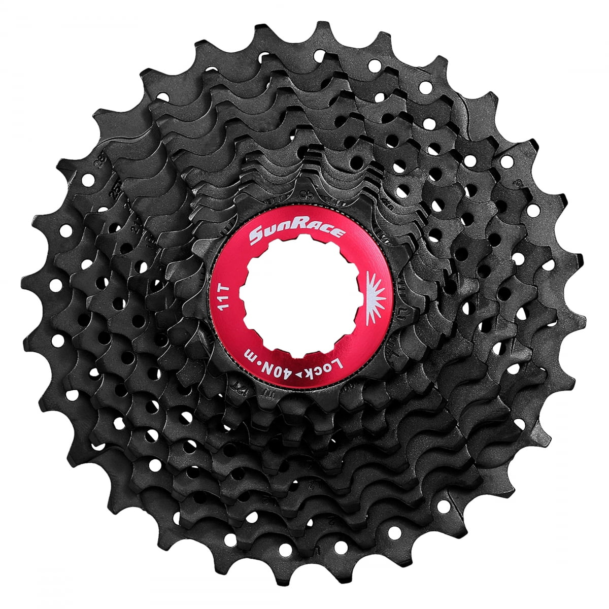 Scrub Rx Sunrace CS-RX1 11-Speed Road Cassette 11-28T Black/Chrome 278g ...