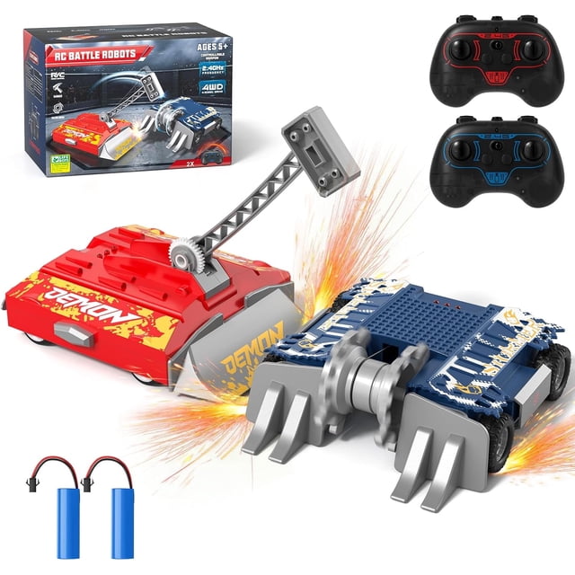 Robot Controllers And Programming Sunrad 2.4GHz Remote Control Battle Robots, STEM 2 Player Fighting ...