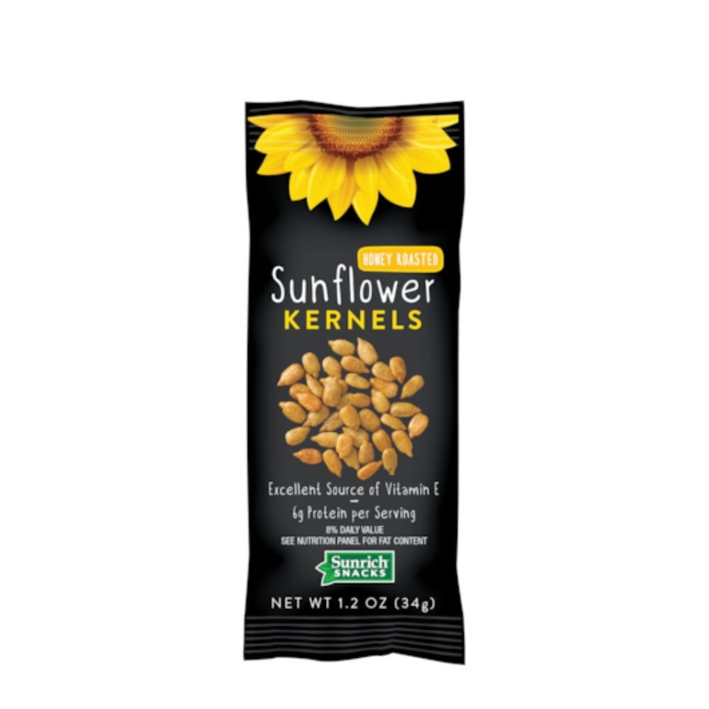 Sunrich Naturals Honey Roasted Sunflower Seed Kernel, 1.2 Ounce -- 150 per case.