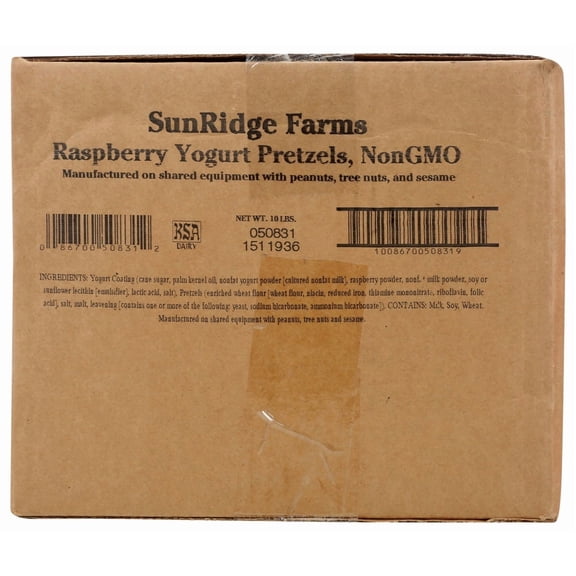 Sunridge Farm Pretzel Yogurt Raspberry 10 Lb