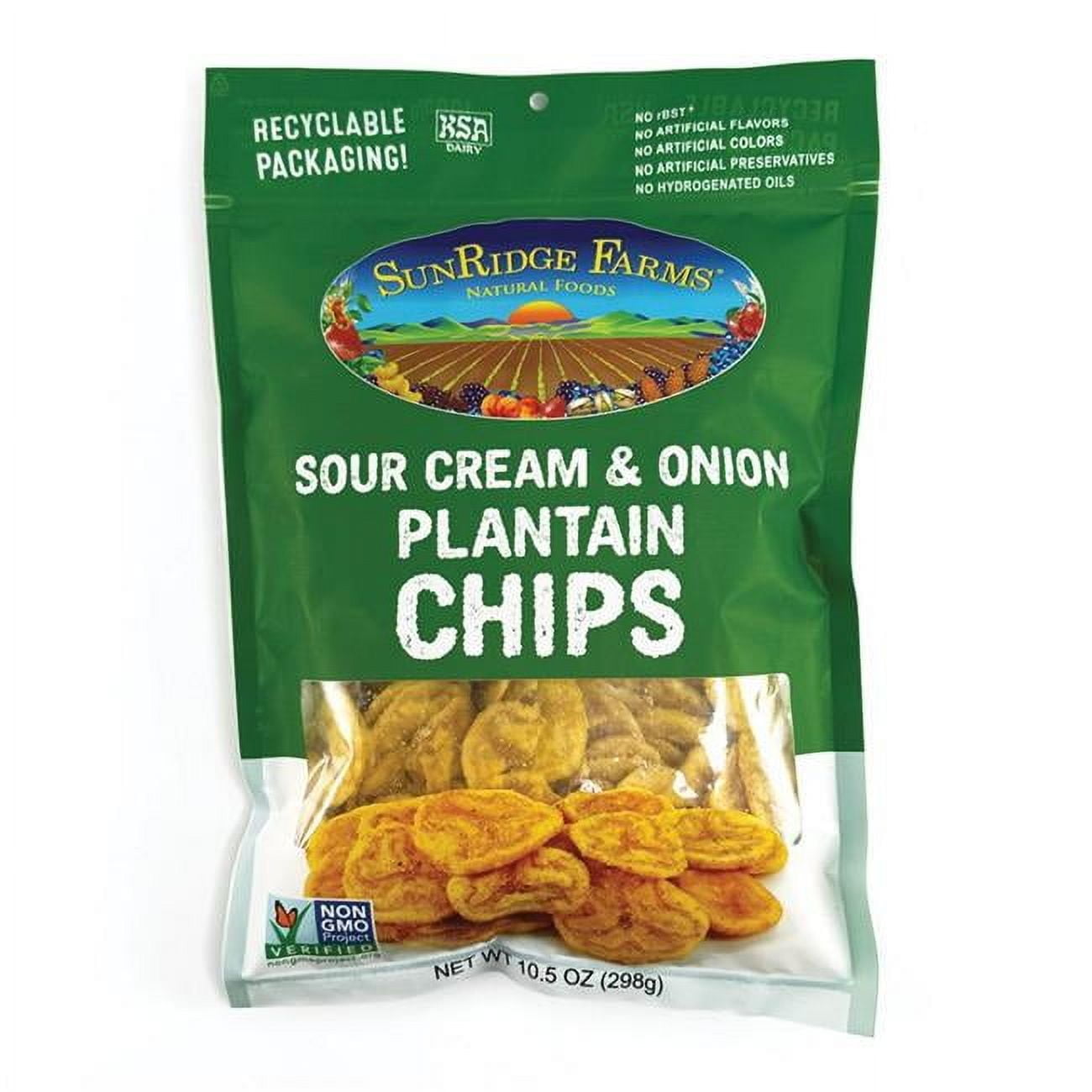 Sunridge Farms 533138 10.5 oz Sour Cream & Onion Plantain Chips ...