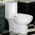 thumbnail image 1 of Sunrinx One-Piece Toilet, Tornado Dual Flush 1.1/1.6 GPF, ADA 17" Seat, Gloss White, 1 of 9