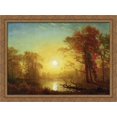 thumbnail image 1 of Sunrise 36x28 Large Gold Ornate Wood Framed Canvas Art by Albert Bierstadt, 1 of 2
