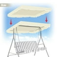 thumbnail image 1 of Sunrise Umbrella 73" x 52" Ecru Outdoor Patio Swing Canopy Replacement Cover, UV Resistant, 1 of 7