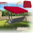 thumbnail image 1 of Sunrise 77"x43" Outdoor Patio Swing Canopy Replacement Cover, Burgundy (Cover Only, Frame not Included), 1 of 7